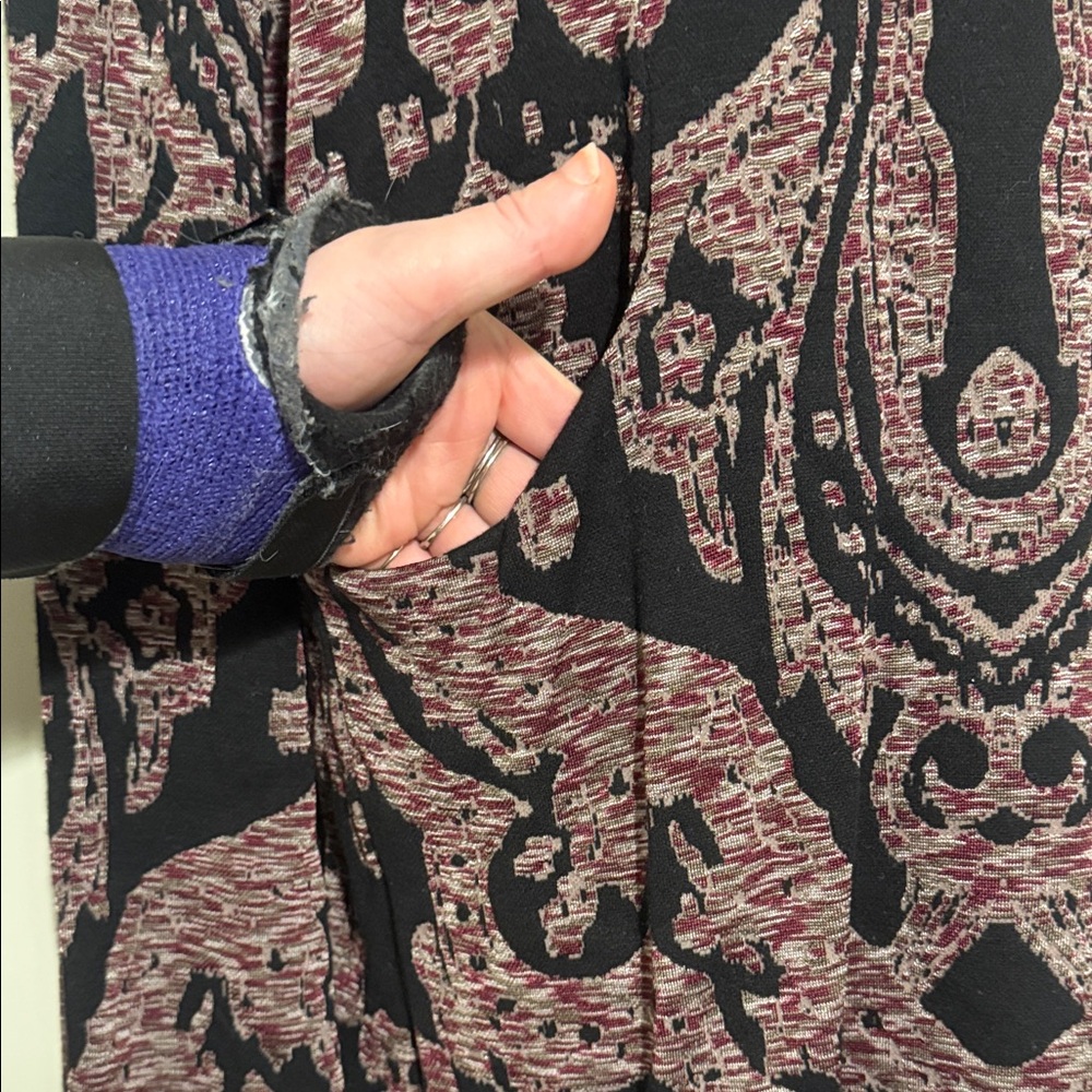 Free People Black and Pink Patterned Dress - Picture 3 of 4